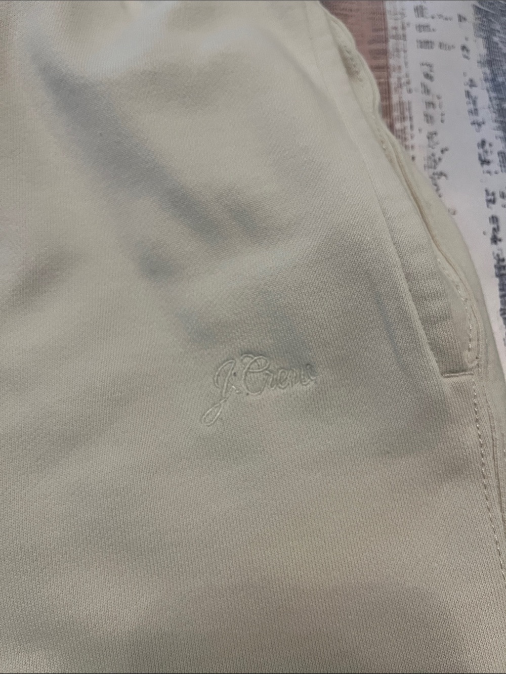 J Crew Women's Cream Zipper Hoodie & Joggers Set - Picture 6 of 7